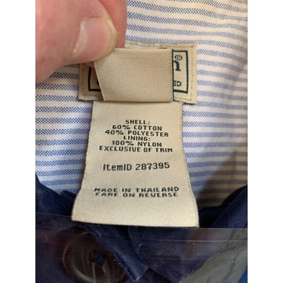 L.L. Bean Women’s Small Reg Navy Blue Old Port Trench Coat Jacket Item 287395 Po - Picture 8 of 8